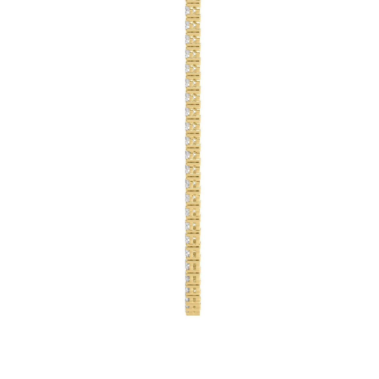 14K YELLOW GOLD 4 3/4CT 18" ROUND DIAMOND LADIES TENNIS NECKLACE