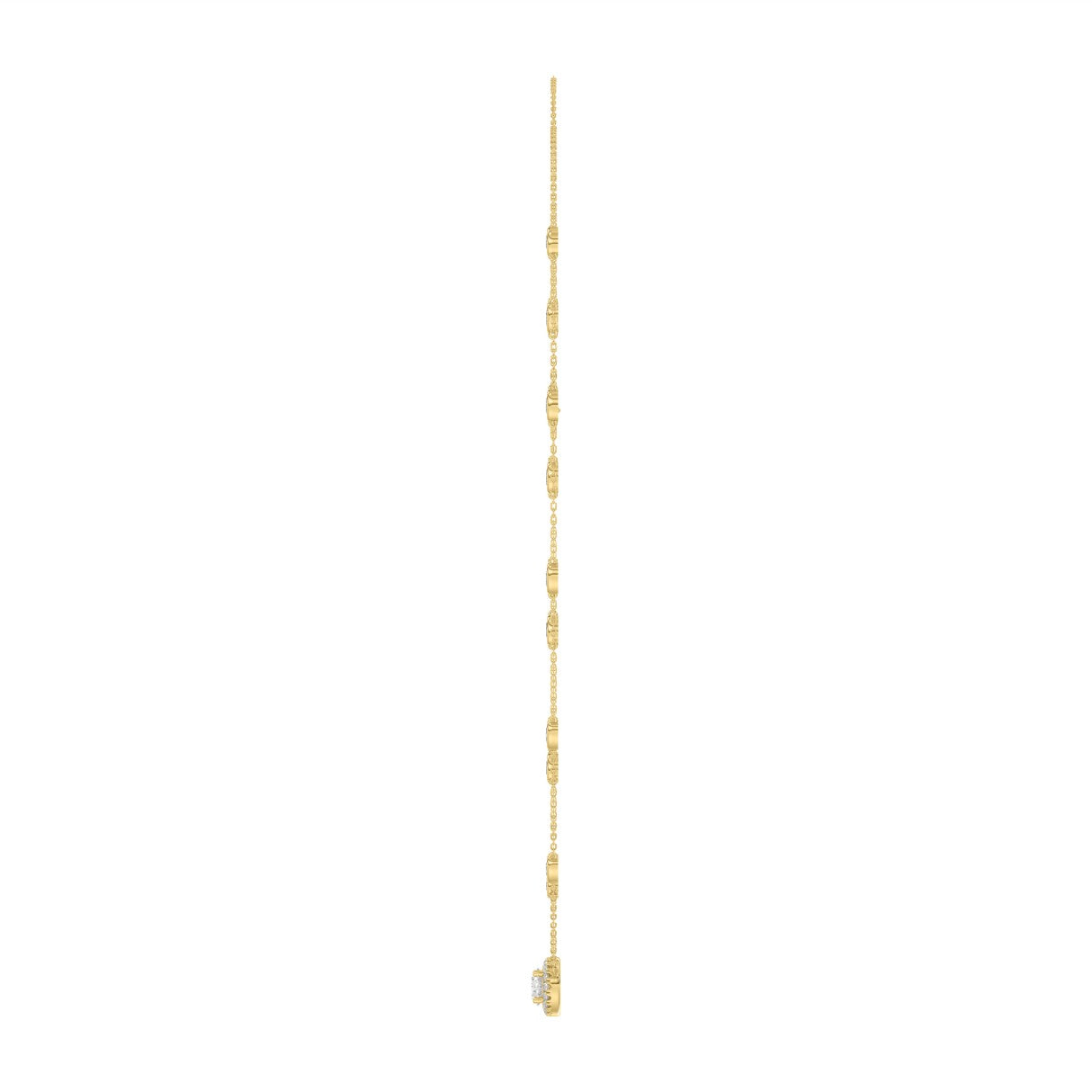 14K YELLOW GOLD 2 1/4CT ROUND/OVAL DIAMOND LADIES NECKLACE