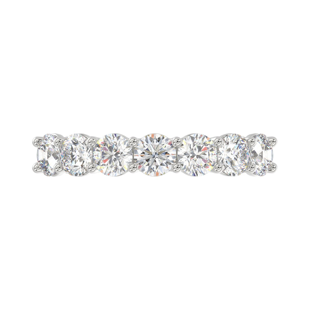 14K WHITE GOLD 1 3/8CT ROUND DIAMOND LADIES BAND