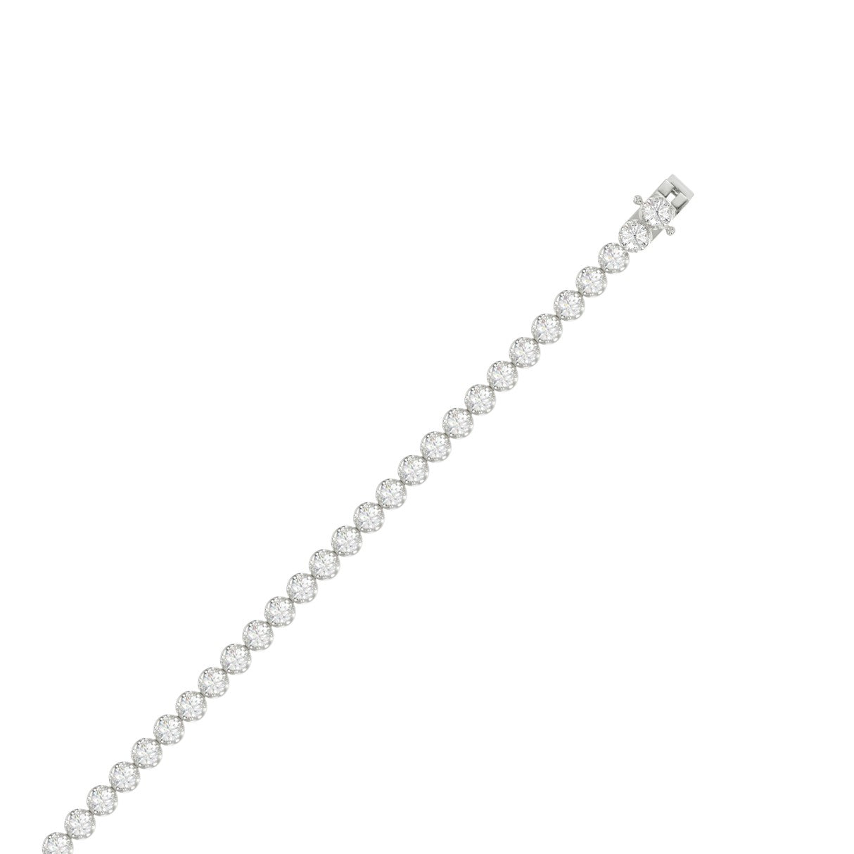 10K WHITE GOLD 3.00CT ROUND DIAMOND LADIES BRACELET