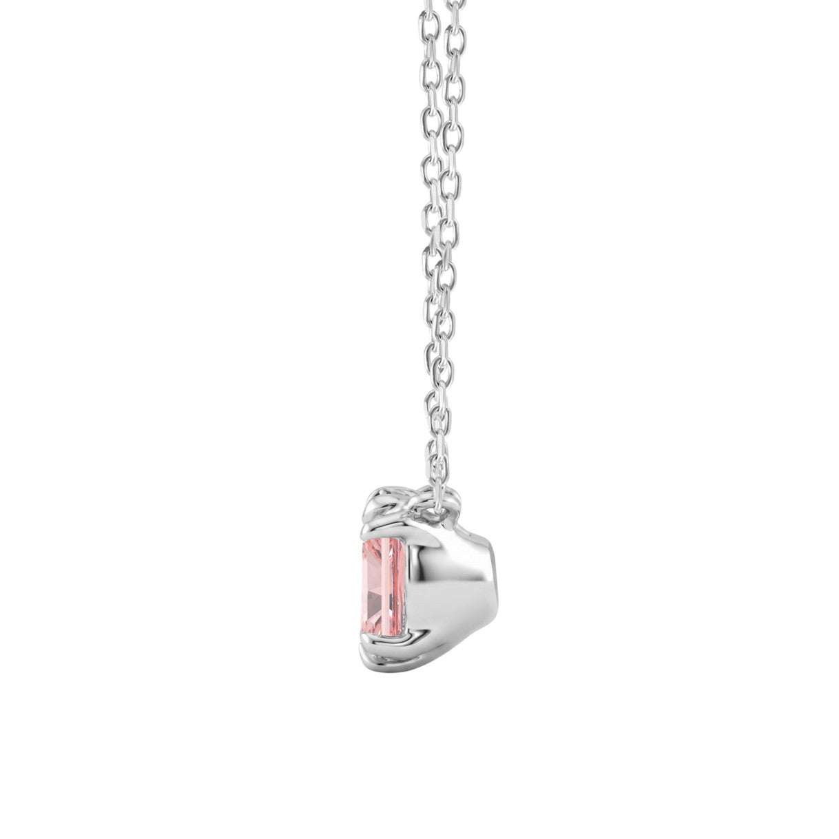 ETERNAL BLUSH COLLECTION 14K WHITE GOLD 1.00CT CUSHION PINK DIAMOND LADIES PENDANT