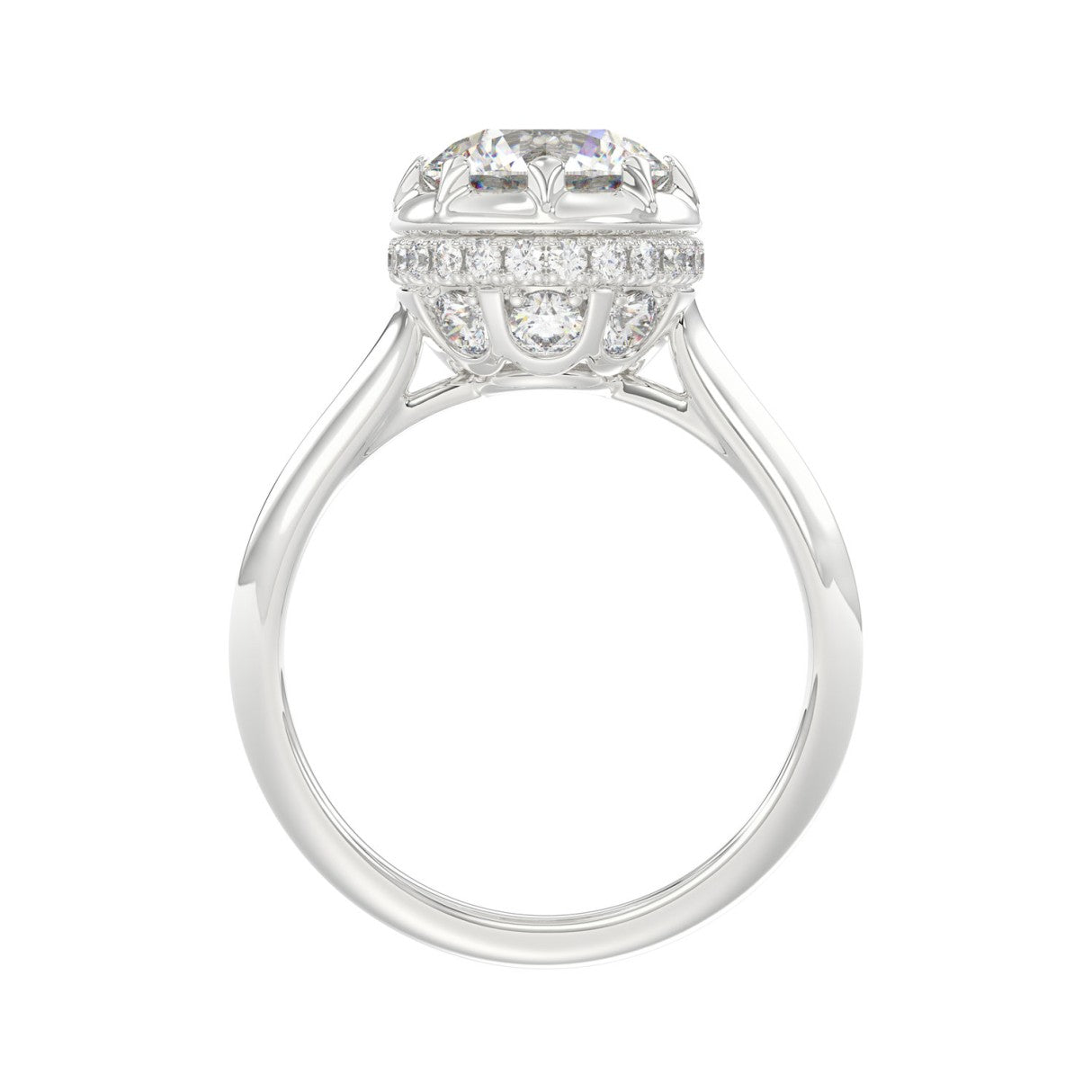 14K WHITE GOLD 2 1/2CT ROUND DIAMOND LADIES RING (CENTER STONE ROUND DIAMOND 2CT)