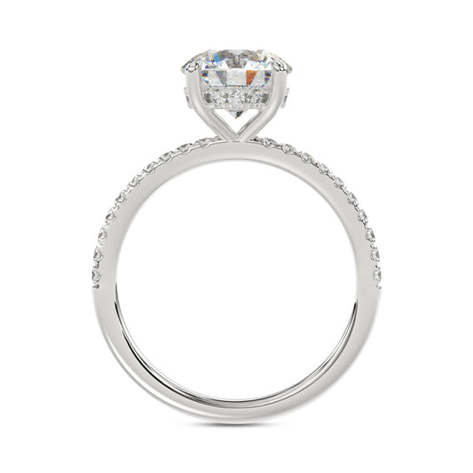 14K WHITE GOLD 1 3/4CT ROUND DIAMOND LADIES RING (CENTER STONE ROUND DIAMOND 1 1/2CT)