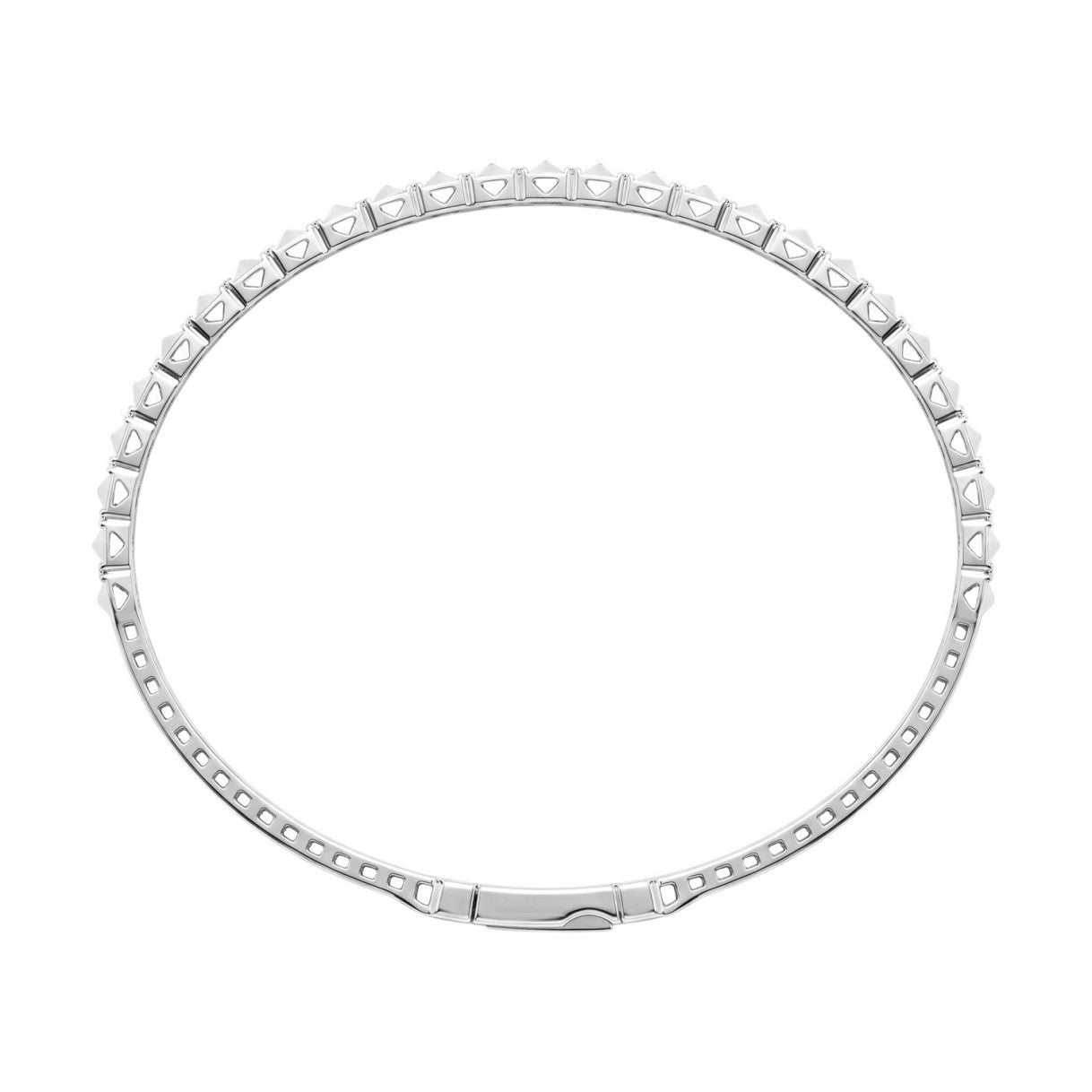 9K WHITE GOLD 1/5CT ROUND DIAMOND LADIES BANGLE