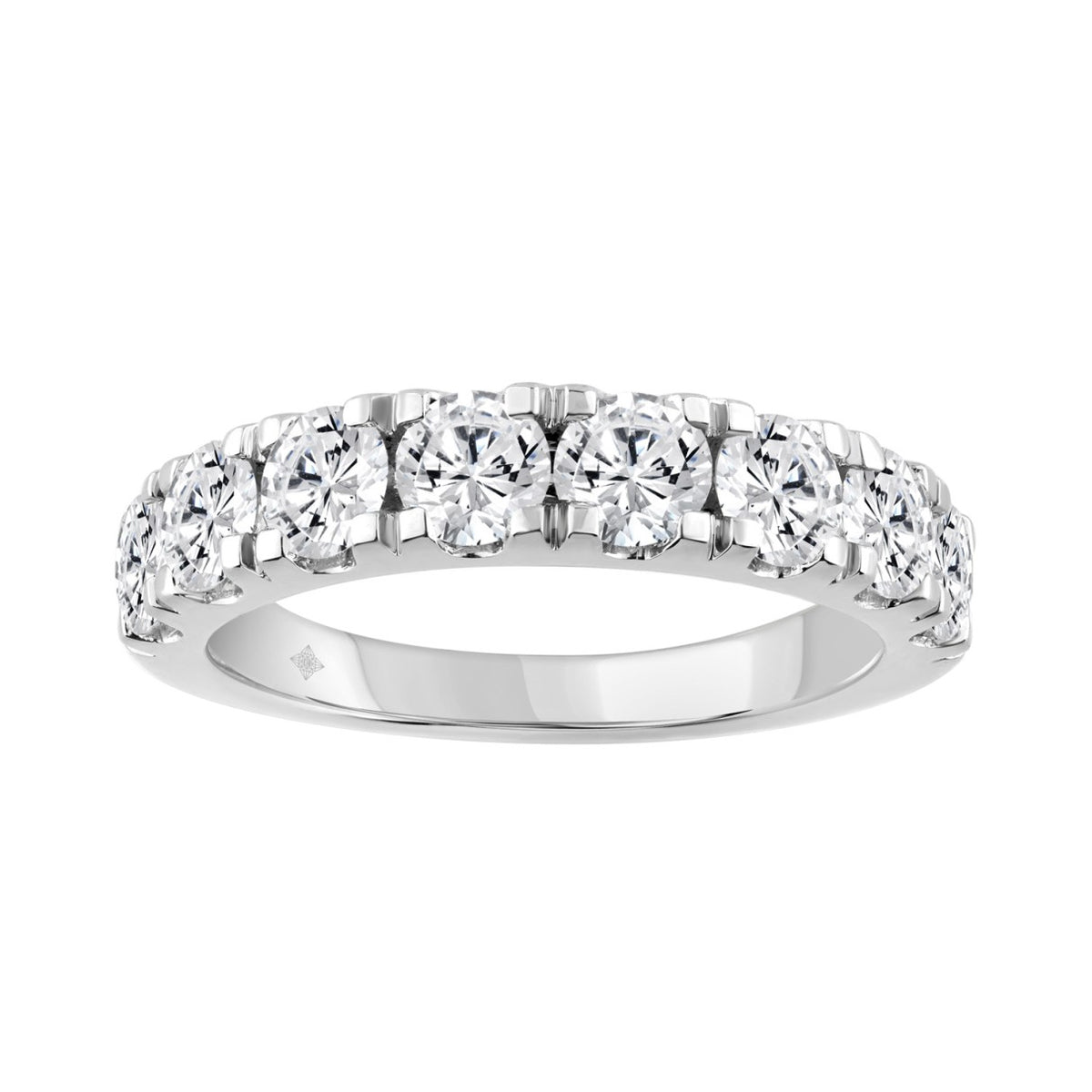 14K WHITE GOLD GOLD 2.00CT ROUND DIAMOND LADIES BAND