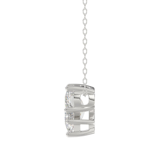 10K WHITE GOLD 1 5/8CT FANCY CUT ALPHABET DIAMOND LADIES PENDANT WITH CHAIN