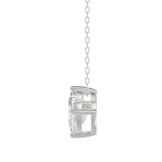 10K WHITE GOLD 2 1/3CT FANCY CUT ALPHABET DIAMOND LADIES PENDANT WITH CHAIN