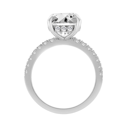14K WHITE GOLD 4 3/4CT ROUND DIAMOND LADIES RING (CENTER STONE ROUND DIAMOND 4.00CT)