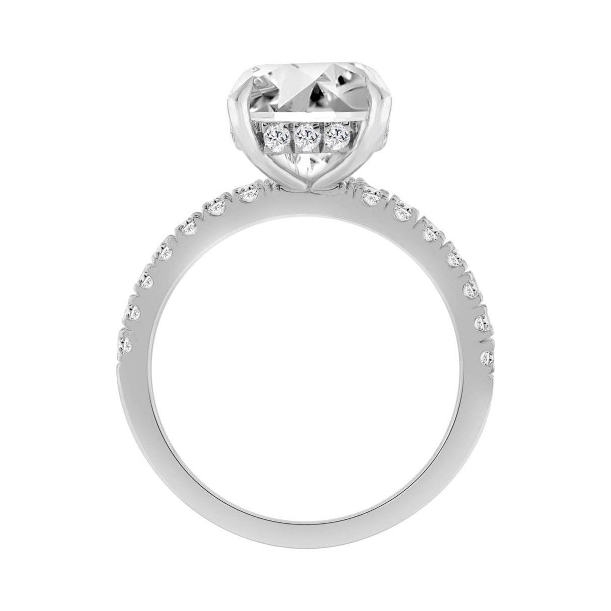 14K WHITE GOLD 4 3/4CT ROUND DIAMOND LADIES RING (CENTER STONE ROUND DIAMOND 4.00CT)