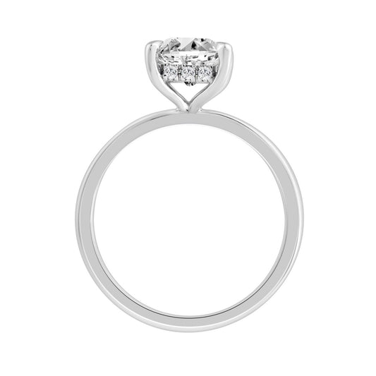 14K WHITE GOLD 2.00CT ROUND/PRINCESS DIAMOND LADIES RING (CENTER STONE PRINCESS DIAMOND 2.00CT)