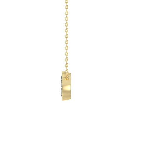 3/4CT Yellow Gold 10K Collection Linked Hearts &amp; Two-Stone Marquise Diamond Necklace for Women (Color F-G Clarity VS1/VS2)