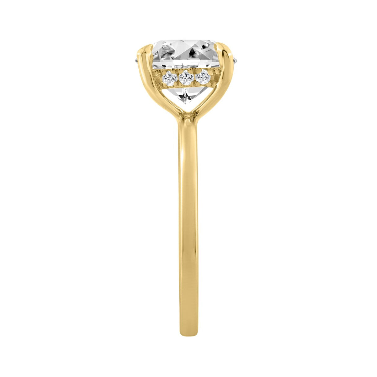 14K YELLOW GOLD 3.00CT ROUND DIAMOND LADIES RING 
