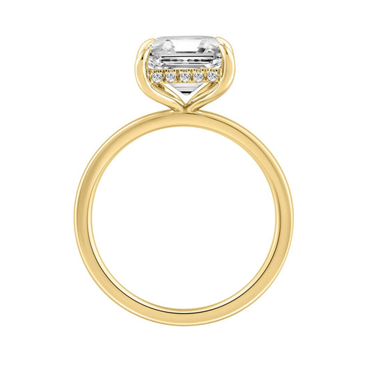 14K YELLOW GOLD 3 1/8CT ROUND/RADIANT DIAMOND LADIES RING (CENTER STONE RADIANT DIAMOND 3.00CT)