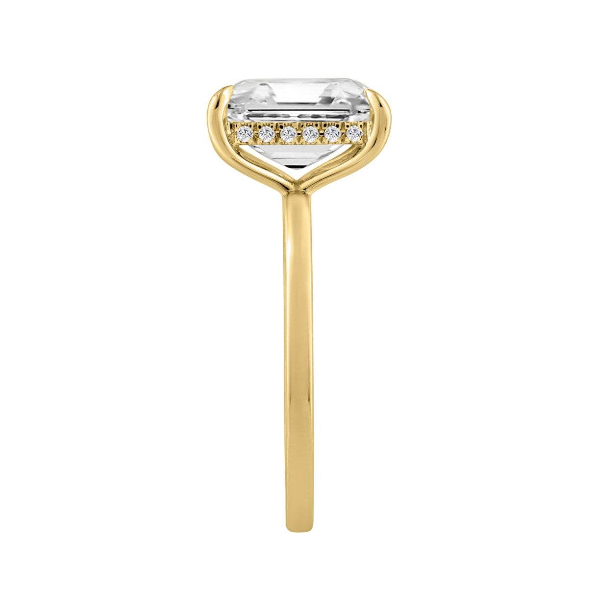 14K YELLOW GOLD 3 1/8CT ROUND/RADIANT DIAMOND LADIES RING (CENTER STONE RADIANT DIAMOND 3.00CT)