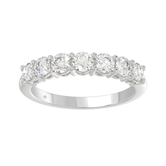 14K WHITE GOLD 1 1/2CT ROUND DIAMOND LADIES BAND