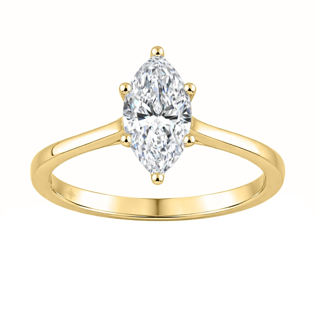 14K YELLOW GOLD 1.00CT MARQUISE DIAMOND LADIES SOLITAIRE RING (CENTER STONE MARQUISE DIAMOND 1CT