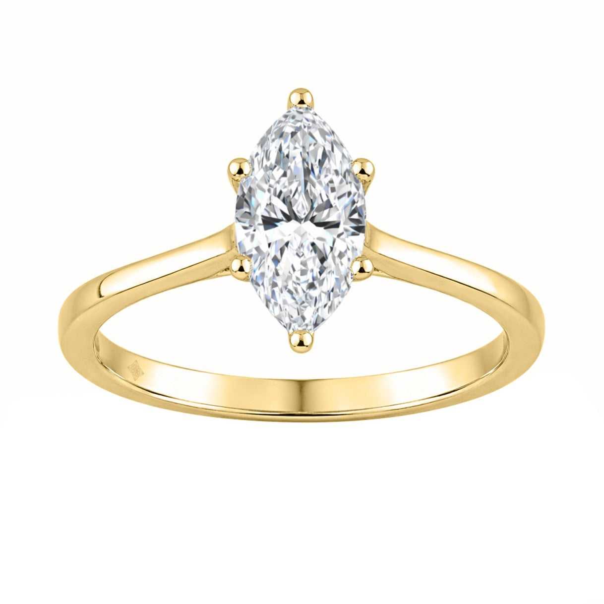 14K YELLOW GOLD 1.00CT MARQUISE DIAMOND LADIES SOLITAIRE RING (CENTER STONE MARQUISE DIAMOND 1CT