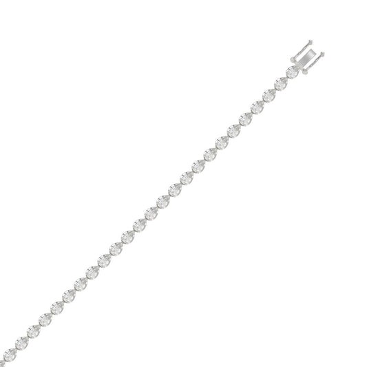 Elegant Pear Shape Diamond Ladies Tennis Bracelet in 14K White Gold 3 1/2CT (Color F-G -Clarity VS1/VS2)