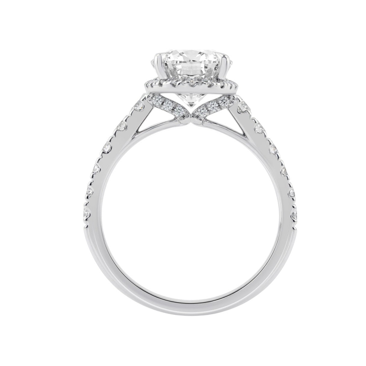 14K White Gold 4 3/4Ct Oval Cut Lab-Grown Diamond Engagement Ring With Hidden Halo Round & Oval Bridal Ring Set For Women 4Ct Oval Center Stone (Color F-G -Clarity Vs1/Vs2)
