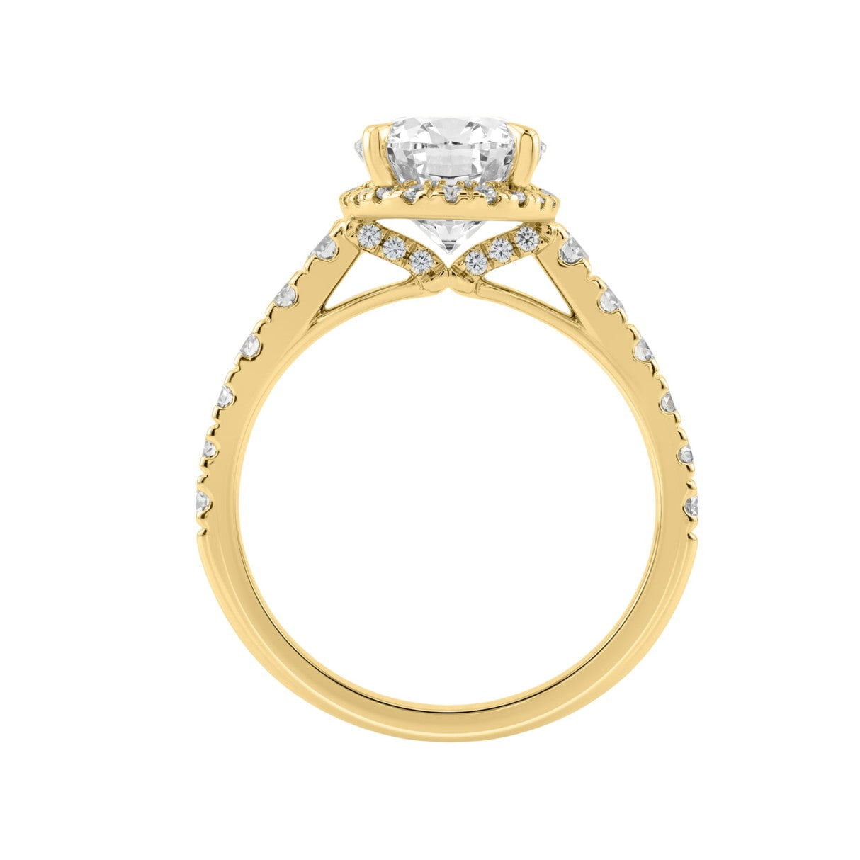 14K Yellow Gold 4 3/4Ct Oval Cut Lab-Grown Diamond Engagement Ring With Hidden Halo Round &amp; Oval Bridal Ring Set For Women 4Ct Oval Center Stone (Color F-G -Clarity Vs1/Vs2)
