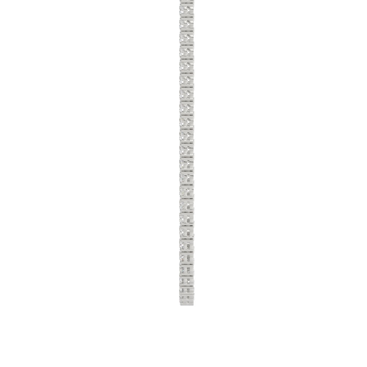 14K WHITE GOLD 6 7/8CT 16" ROUND DIAMOND LADIES TENNIS NECKLACE