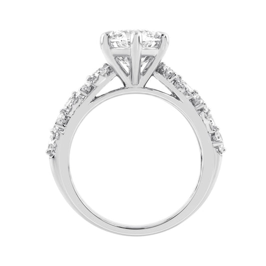 Luxury 14K White Gold Diamond Ring 6 1/4Ct Marquise Center Stone With Pear &amp; Round Diamonds, Women Fashion Engagement Ring (Color F-G -Clarity Vs1/Vs2)