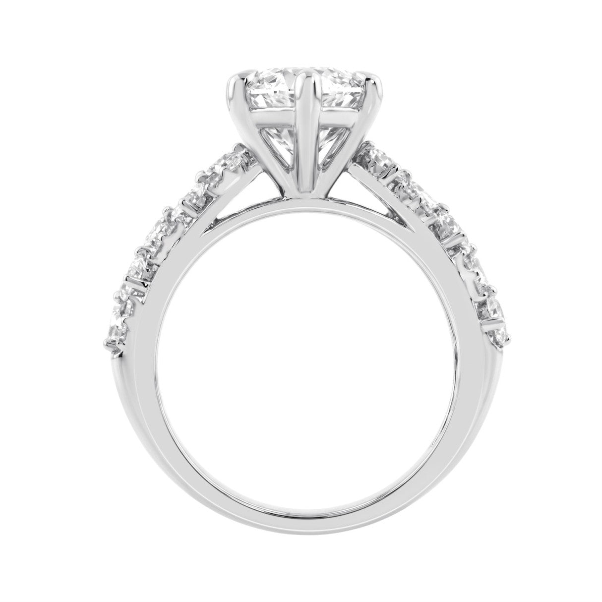 Luxury 14K White Gold Diamond Ring 6 1/4Ct Marquise Center Stone With Pear &amp; Round Diamonds, Women Fashion Engagement Ring (Color F-G -Clarity Vs1/Vs2)